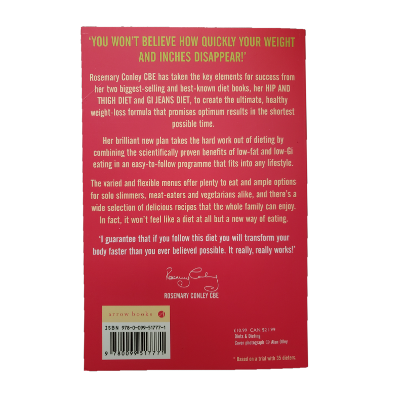 Rear cover of The Gi Hip & Thigh Diet paperback book by Rosemary Conley