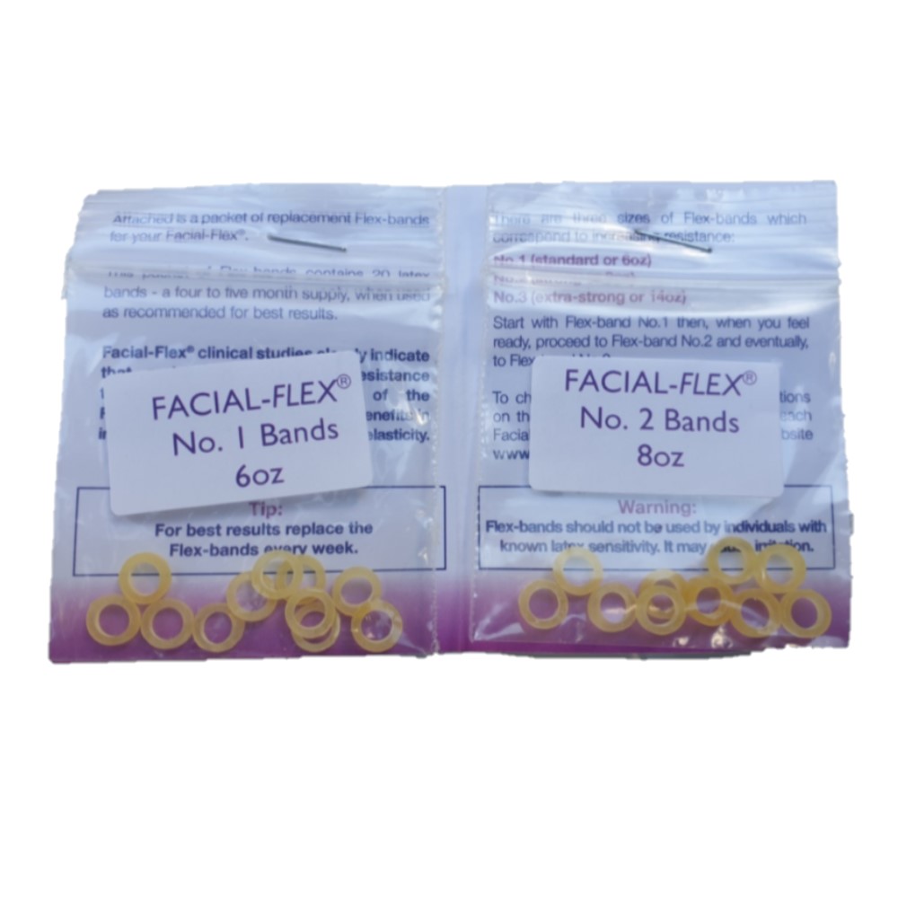 Facial-Flex Replacement Bands - 3 Month Supply of Facial Flex Bands, 16 Oz.  Latex-Free Resistance