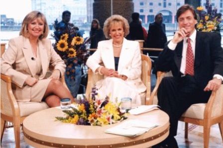 Rosemary Conley on the set of "This Morning" with Richard Madeley and Judy Finnigan
