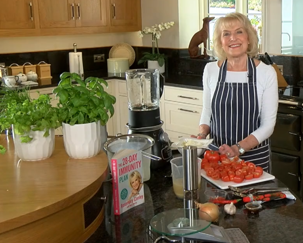 Tomato and Basil Soup - RosemaryConley.Com