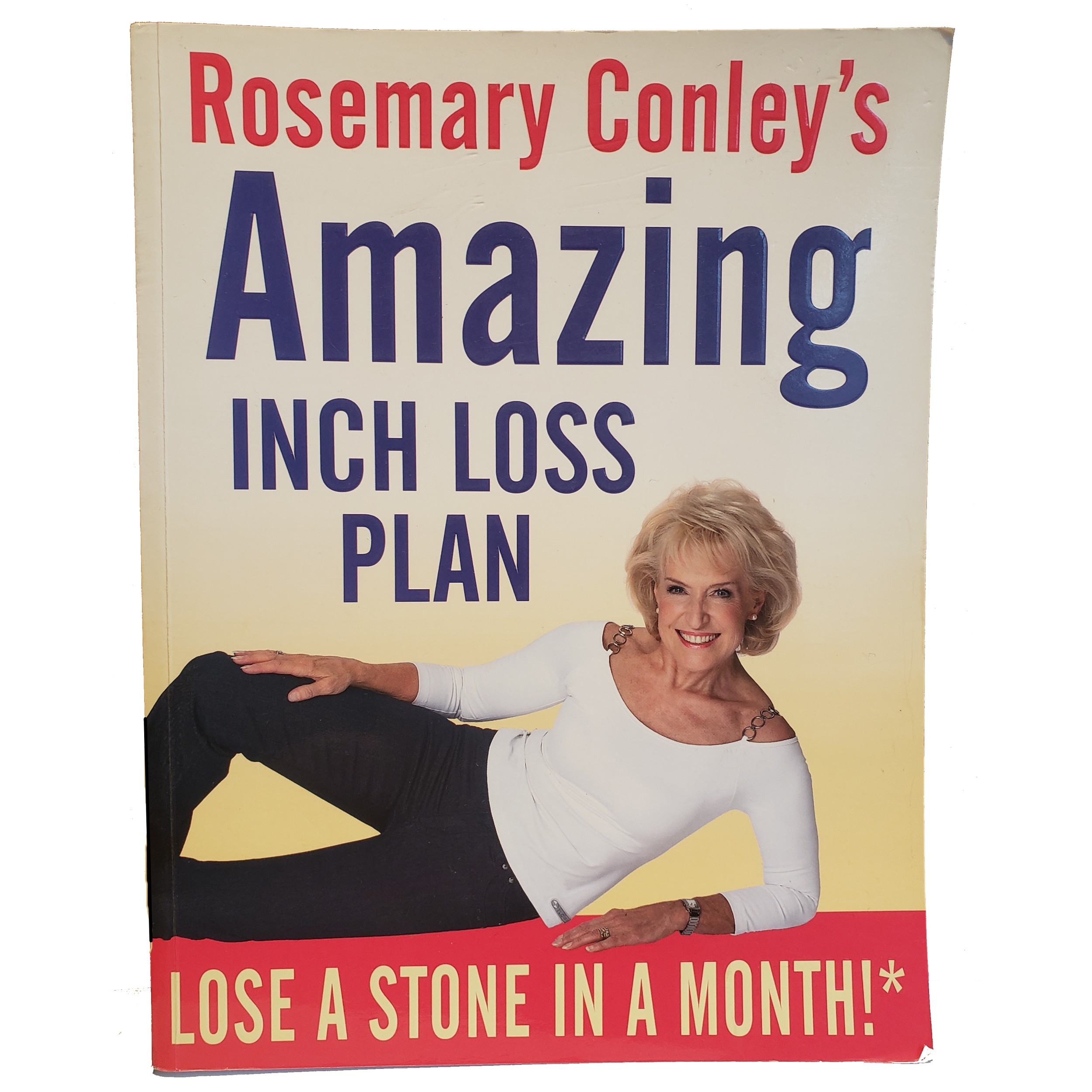 Front cover of Rosemary Conley's Amazing Inch Loss Plan diet and fitness book in a large, soft cover, full colour format.