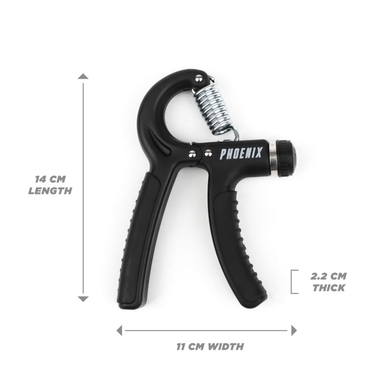 Hand Grip Strengthener showing the size measurements